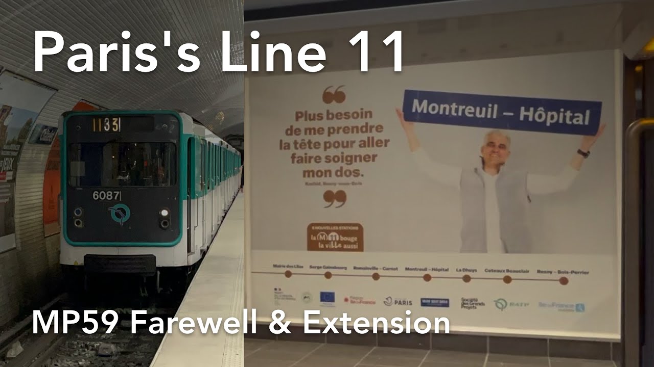 Paris Metro's Inaugural Line 11 Extension Trip, and a Farewell MP59 Run
