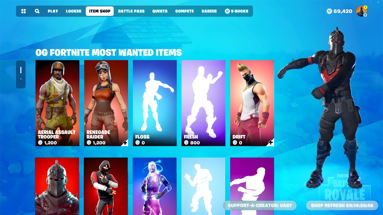 OG Fortnite Chapter 1 Most Wanted Items & Battle Pass Skins!