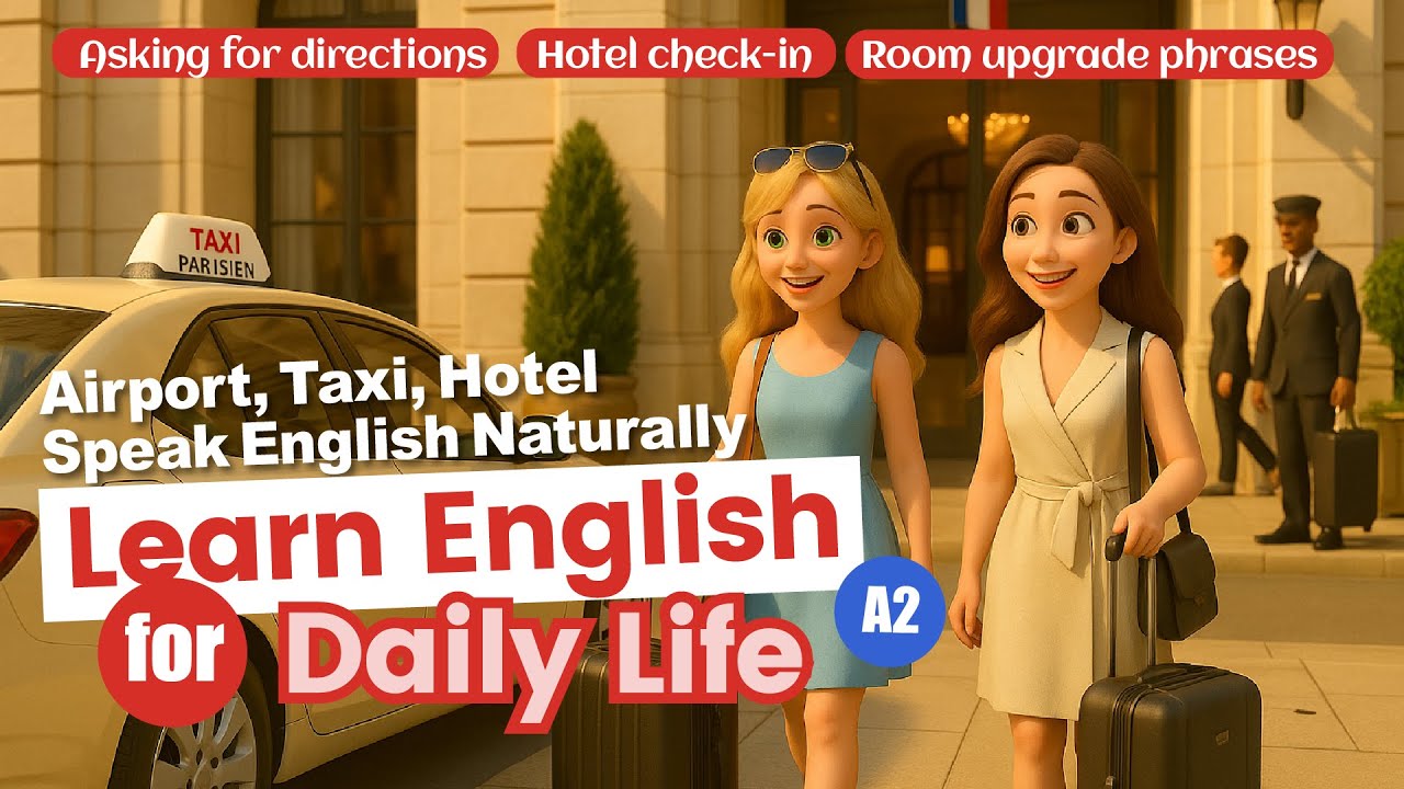 Speak English Naturally in Daily Scenes ｜ Learn Everyday English: From Airport to Hotel ✈️🏨