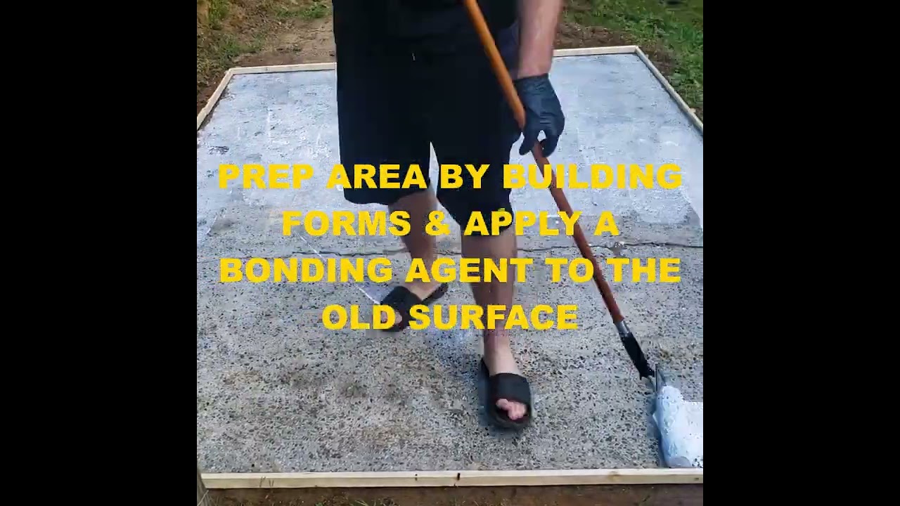 how to pour new concrete over old concrete