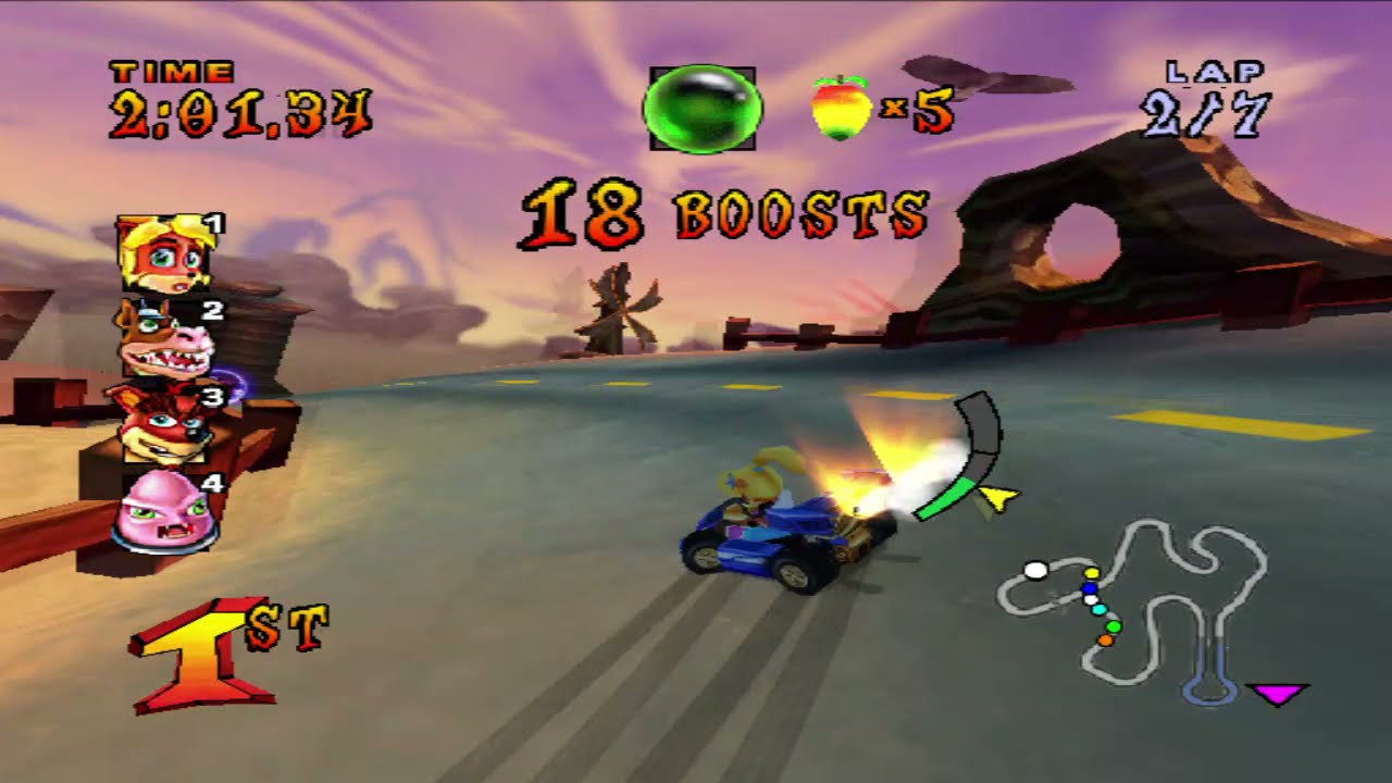 Crash Nitro Kart Out Of Time 7 Laps Coco