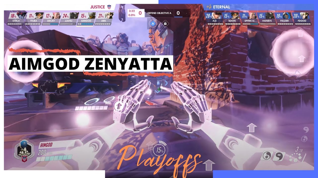 AIMGOD ZENYATTA POV | Playoffs | Washington Justice vs Paris Eternal | Overwatch League Season 2020