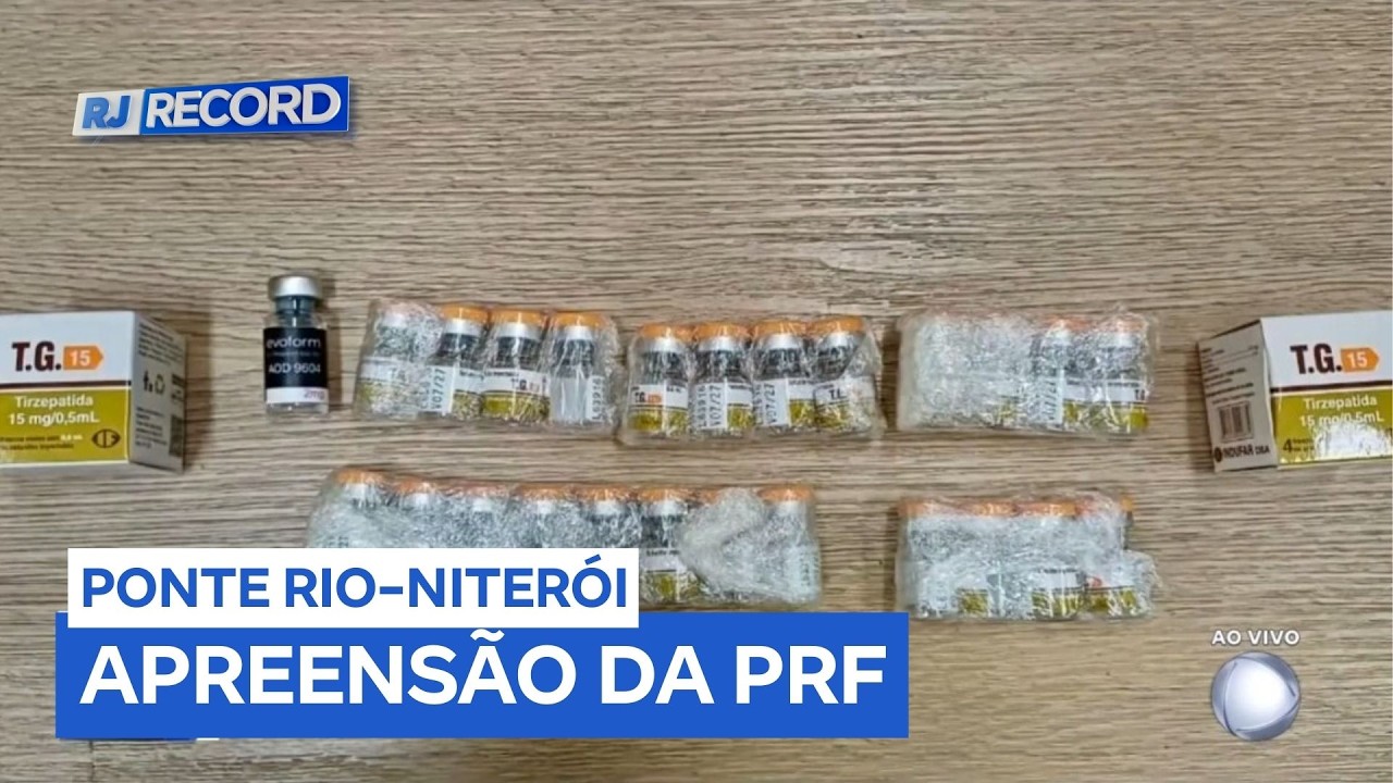 PRF apreende carga de medicamentos ilegais na Ponte Rio-Niterói e prende suspeitos