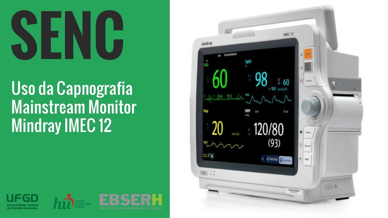 Uso da Capnografia Mainstream Monitor Mindray IMEC 12