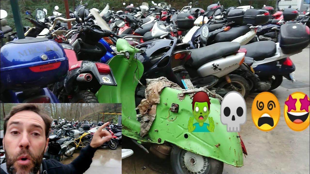 ALUCINAS😵 DESGUACE de MOTOS!!😍 LO VEMOS TODO!! 🛵🏍️💀🧟‍♂️