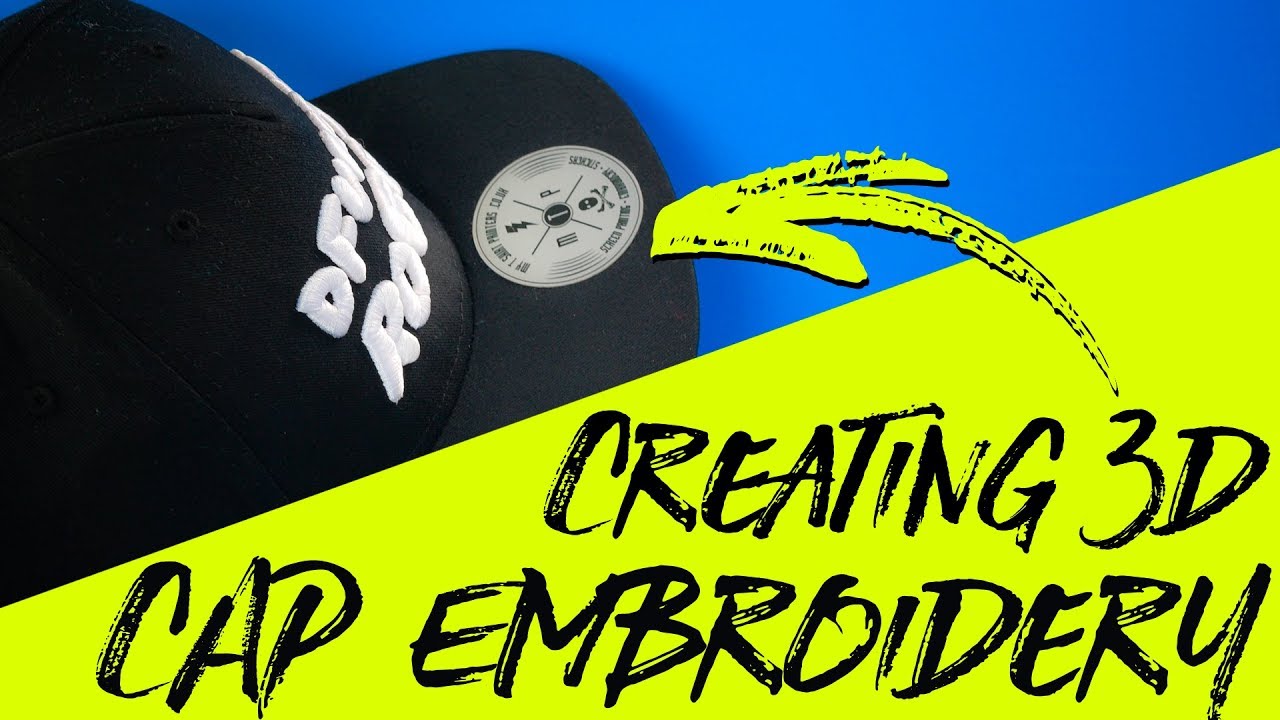How to create 3d embroidery on caps, custom cap embroidery. FREE 3D embroidery file and Competition.
