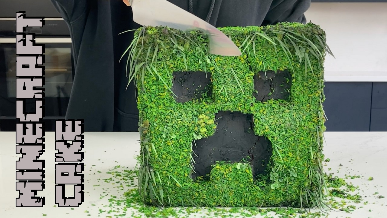 How to make A Minecraft Movie Creeper Cake - DIY Cake Tutorial