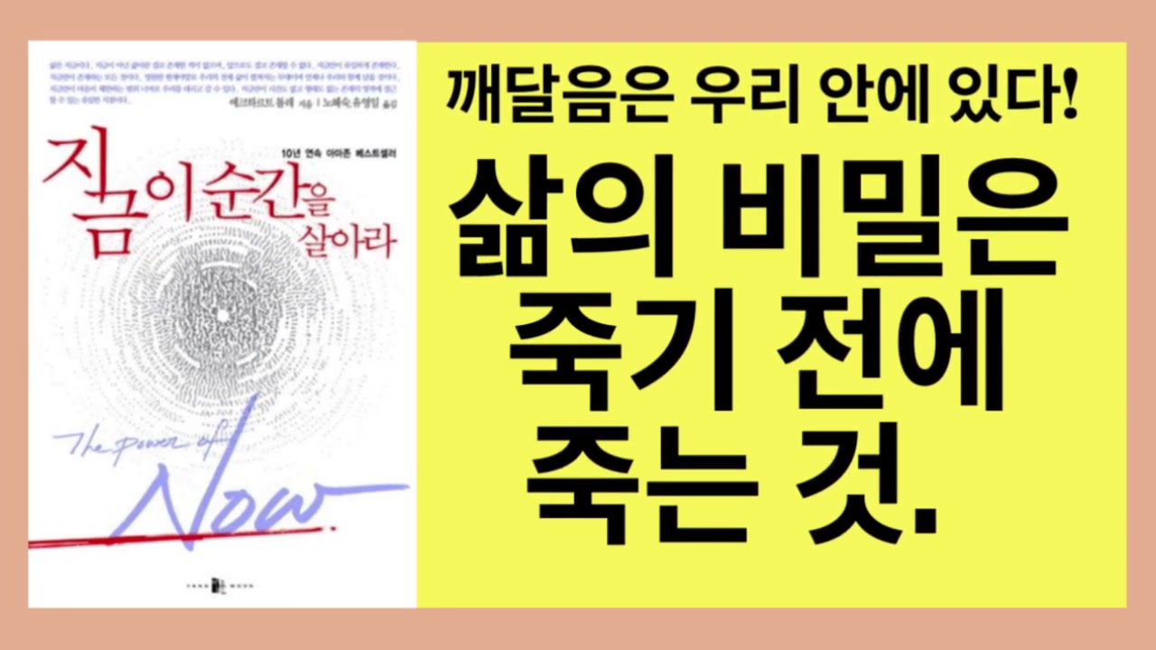 지금 이 순간을 살아라(에크하르트 톨레)- 고통에서 벗어나고 싶다면 과거와 미래는 없으며 오직 지금 이 순간만이 있음을 알고 벌어지고 있는 그대로의 지금 현실을 받아들이라!