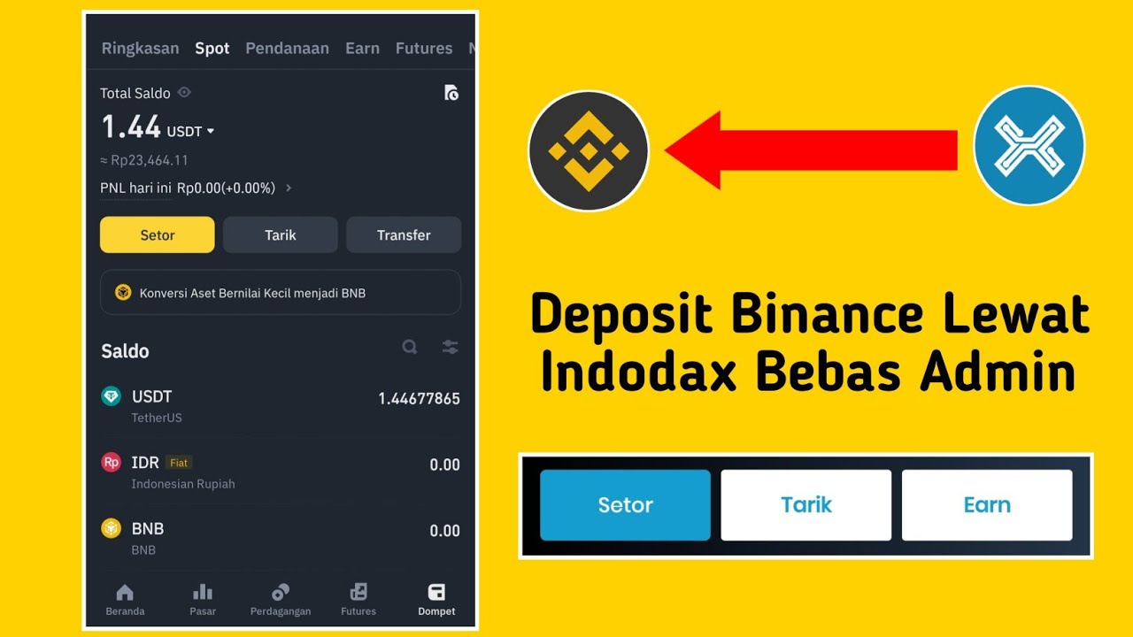 Cara Deposit Binance Lewat Indodax