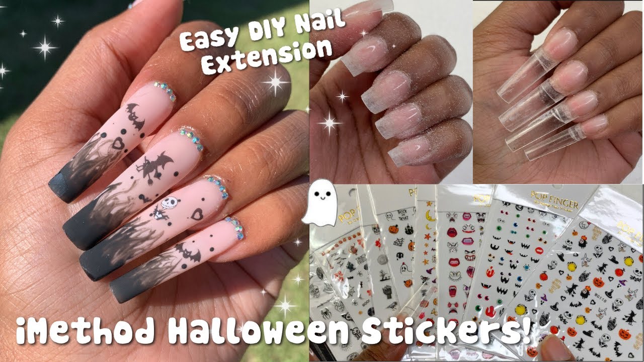 Testing A Beetles Nail & Glue Set | First Halloween Design 👻 | iMethod Beauty Halloween Stickers