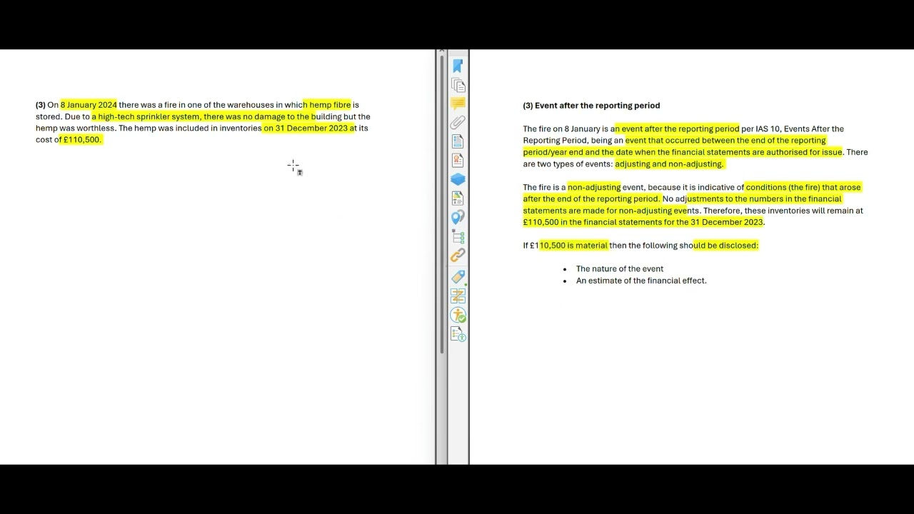 FAR IFRS Treatment Questions - Events After the Reporting Date