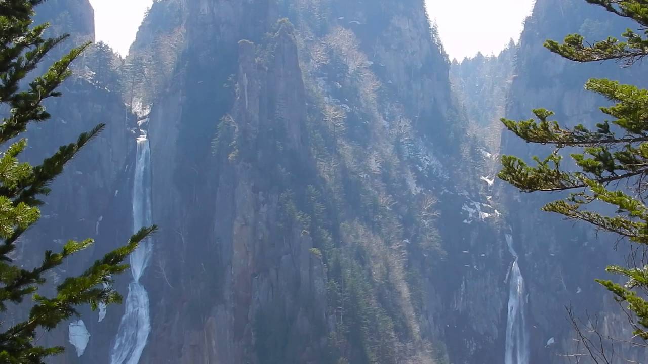層雲峡 双瀑台からの銀河の滝 流星の滝