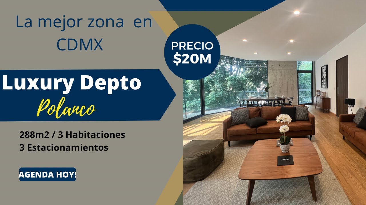 📍Vive en Polanco ⚜️Departamento con vista Panorámica 🌇🧡 3 Habitaciones.