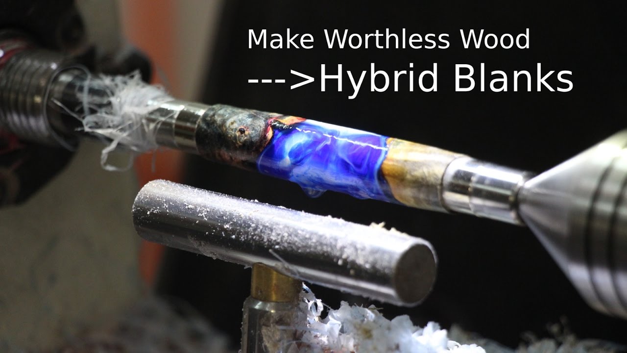 Making a hybrid or worthless wood blanks with alumilite and stabilized wood.