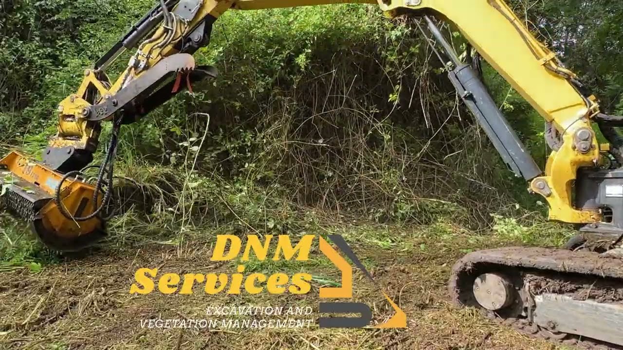 Waging WAR on these terrible weeds & Lantana vine with a FEMAC T9 Mulcher and Yanmar Vio55 Excavator