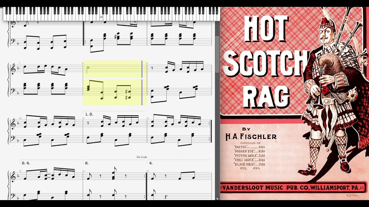 Hot Scotch Rag by Harry Fischler (1911, Ragtime piano)