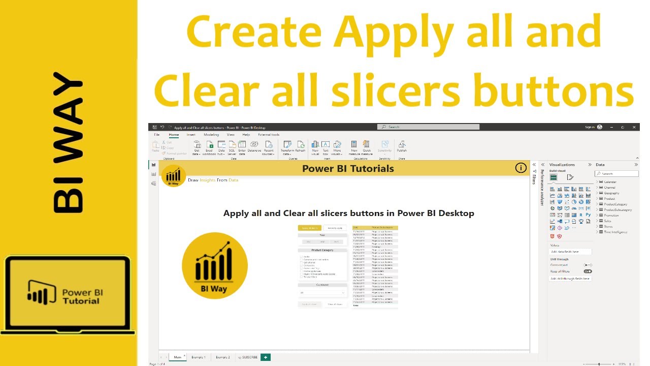 Apply all and Clear all slicers buttons in Power BI