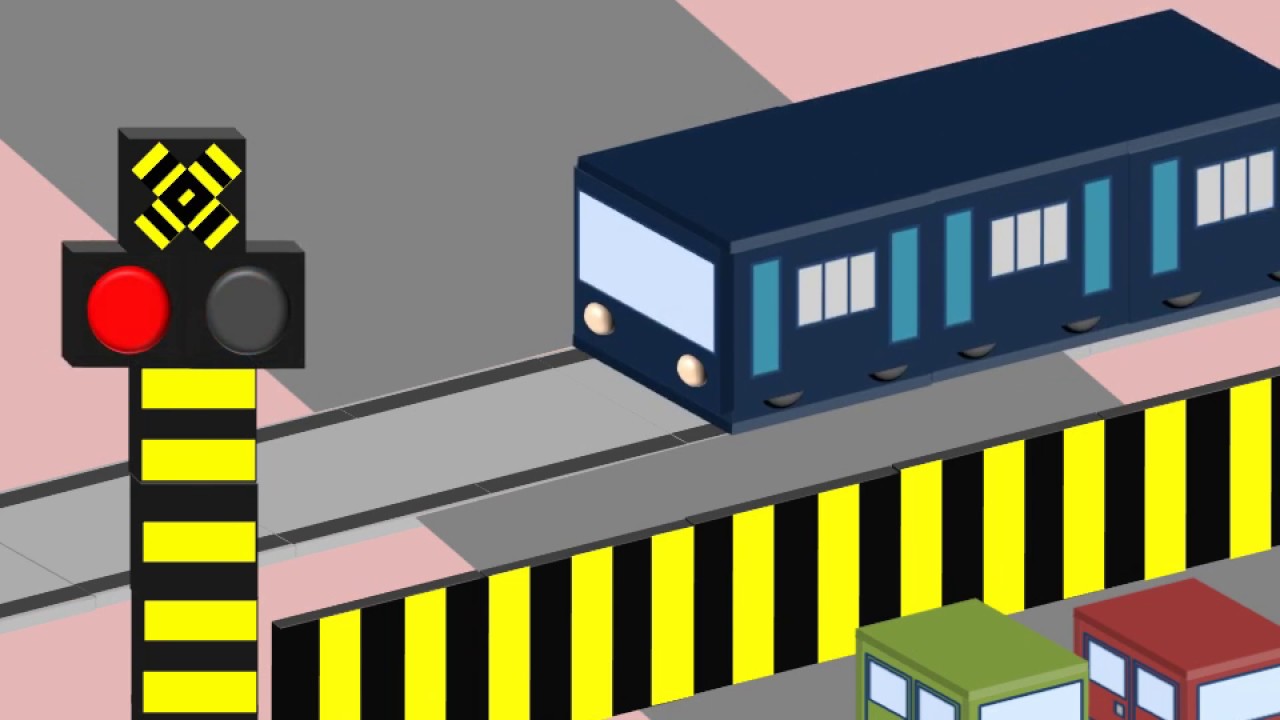 電車や踏切をつみきでつくってあそぼうアニメ