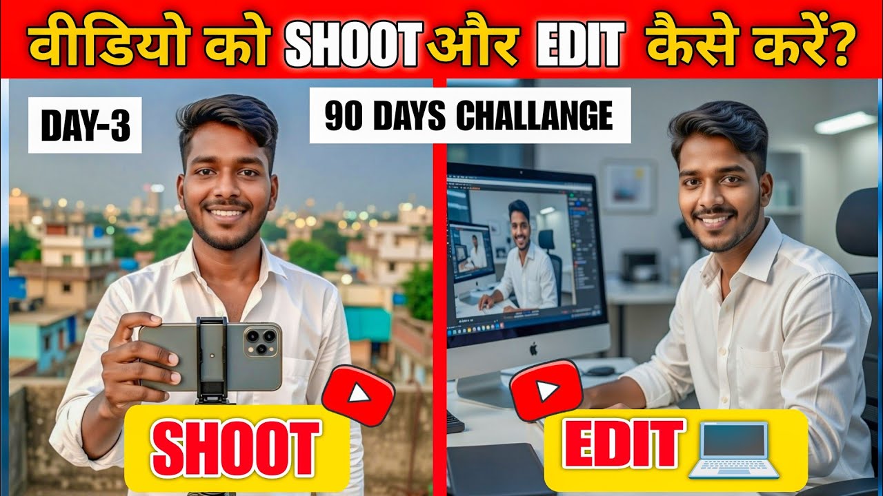 मोबाइल से Pro Level Video Shoot और Edit कैसे करें? 📱 | Day 3 (90 Days Challenge) 🚀 