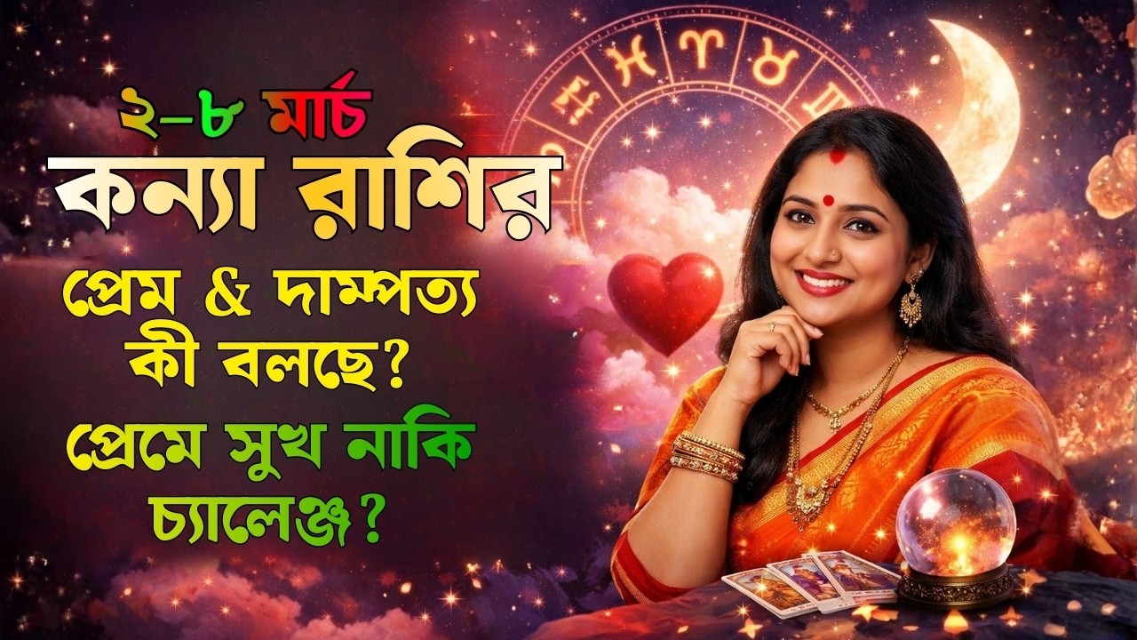 কন্যা রাশি প্রেম ও দাম্পত্য জীবন | ২–৮ মার্চ ২০২৬ | Virgo Love & Marriage Horoscope