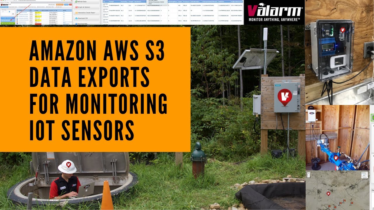 Amazon AWS S3 Data Exports for IoT Sensor Monitoring with Tools.Valarm.net