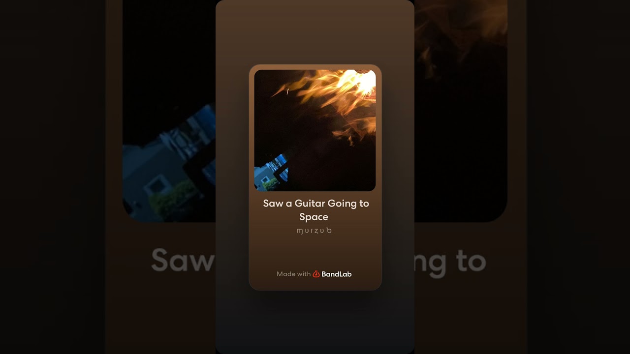 Saw a guitar going to space