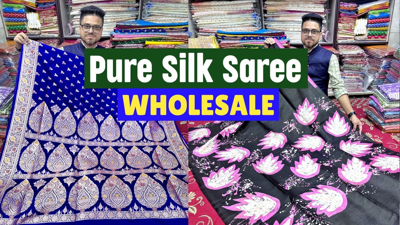 Pure Silk Saree Wholesaler in Kolkata, Barabazar | Pure Silk Saree with Silk Mark 🔥 New Designs 2026