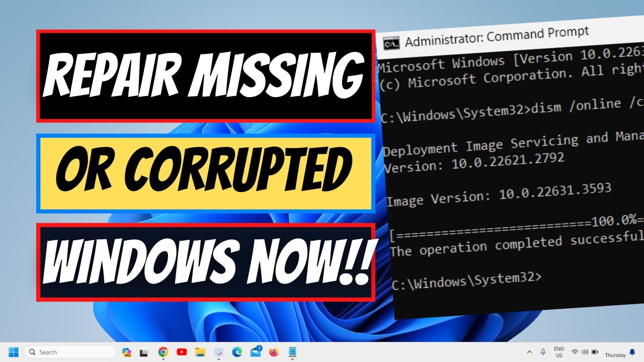 How to Repair Missing or Corrupted System Files in Windows 11/10 | Easy Tutorial