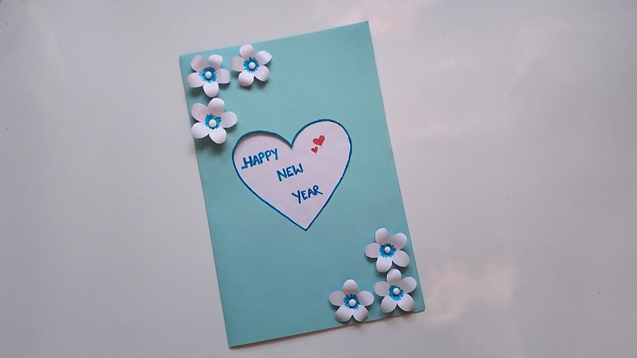 Easy and beautiful New year card || New year card kaise banaye|| Greeting card|| #youtubevideo  