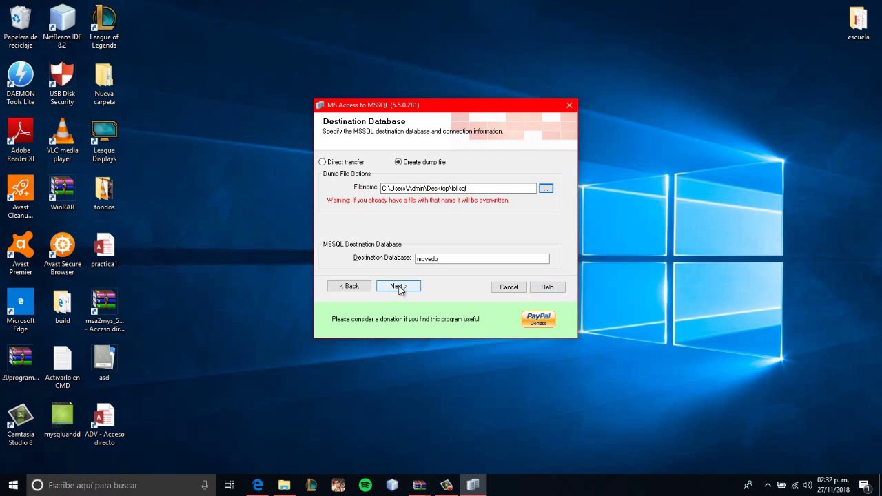 migrar base de datos de Access a MySQL