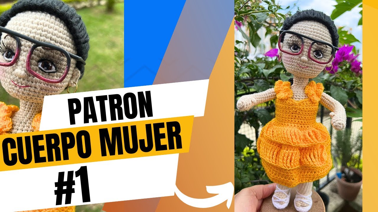 Cómo tejer un cuerpo de mujer personalizado Crochet paso a paso