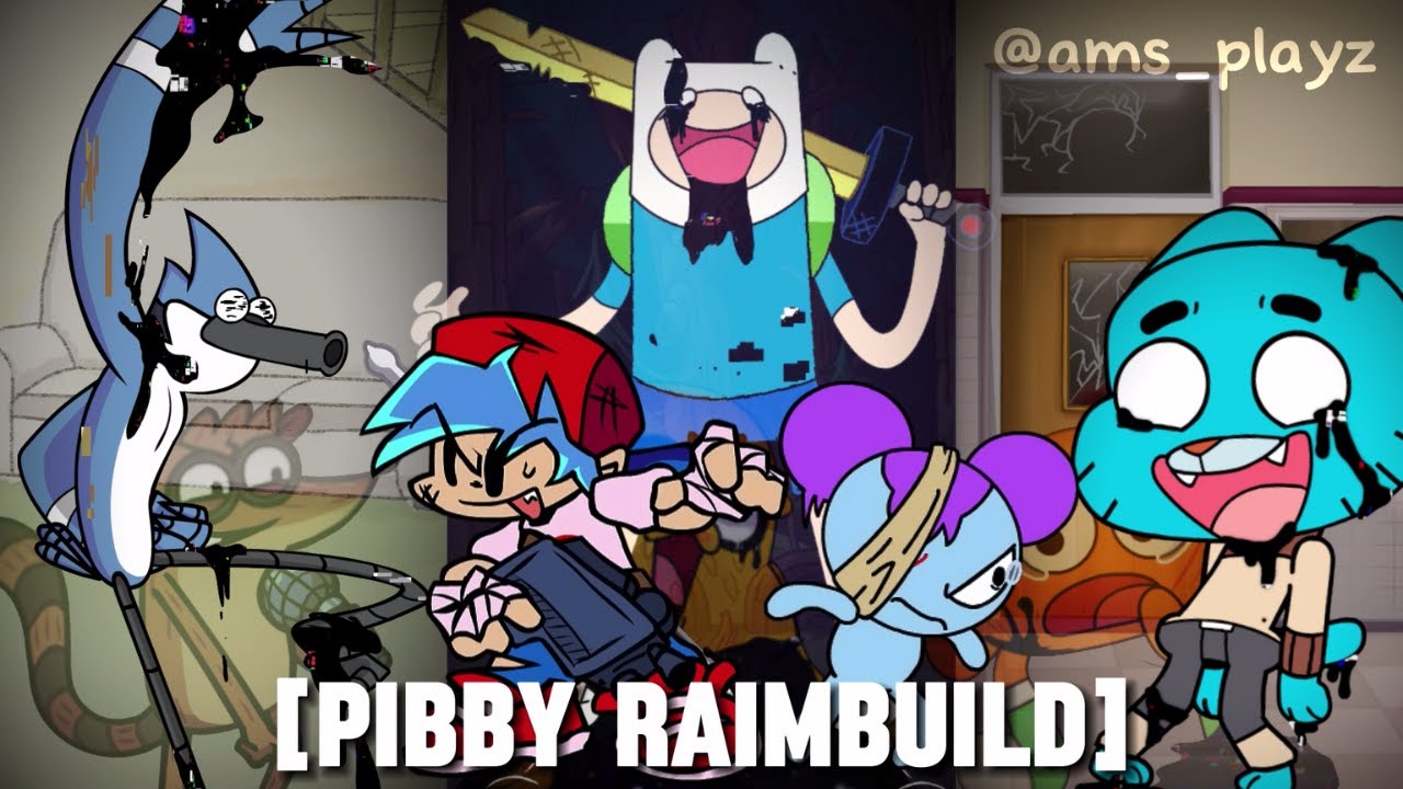 Friday Night Funkin' Pibby Raimbuild Vs Pibby Mordecai, Finn & Gumball [Full Gameplay Showcase]