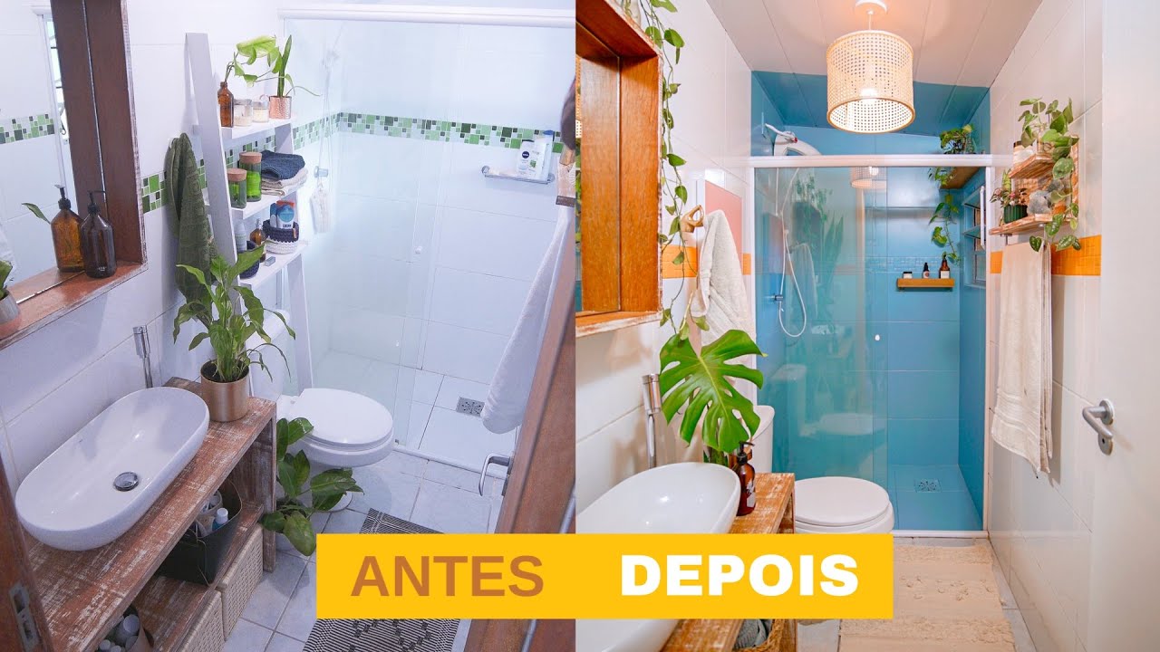 Transformamos o PEQUENO BANHEIRO do Cafofo... DE NOVO!!! 😅