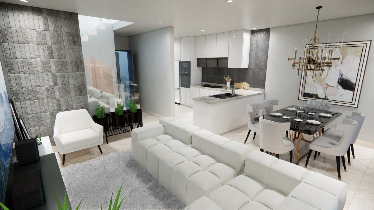PLANO DE CASA PARA UN TERRENO DE 6X15