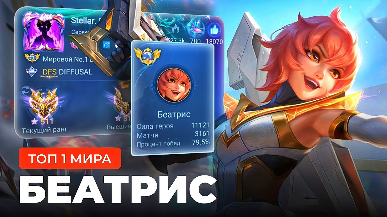 КАК ИГРАЕТ ТОП 1 МИРА БЕАТРИС /СИЛЬНЕЙШИЙ АДК В MOBILE LEGENDS?