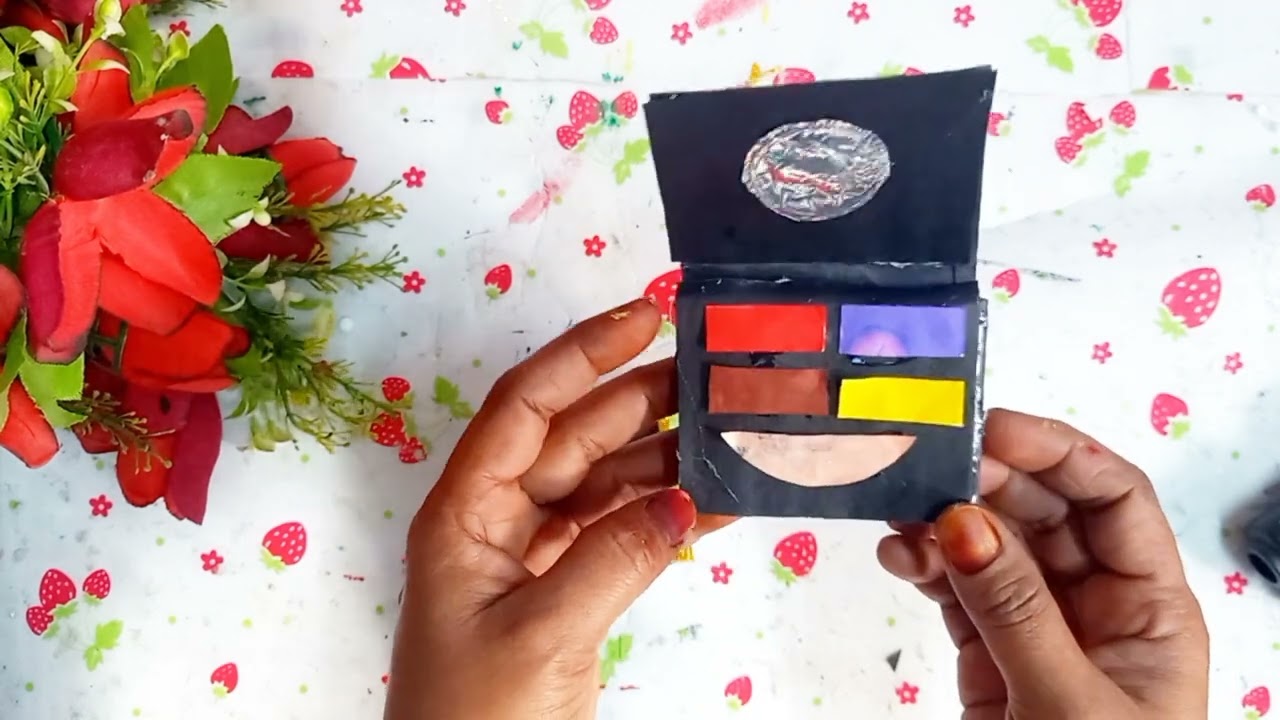 Makeup kit making | craft with craft papers | easy craft decor #makeupkit#craftpaper 