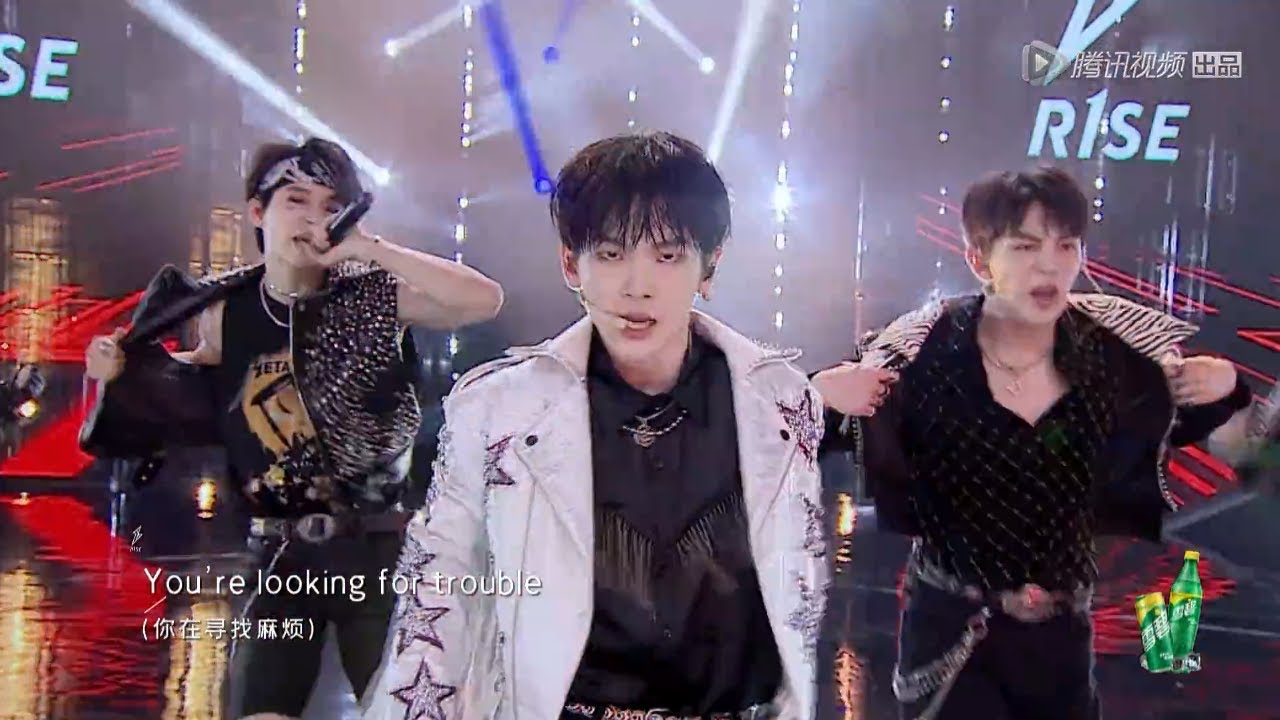 【炙热的我们 WE ARE BLAZING】 R1SE版摇滚《Looking for Trouble》一秒燃炸现场，稳健高音众人叹不绝口！