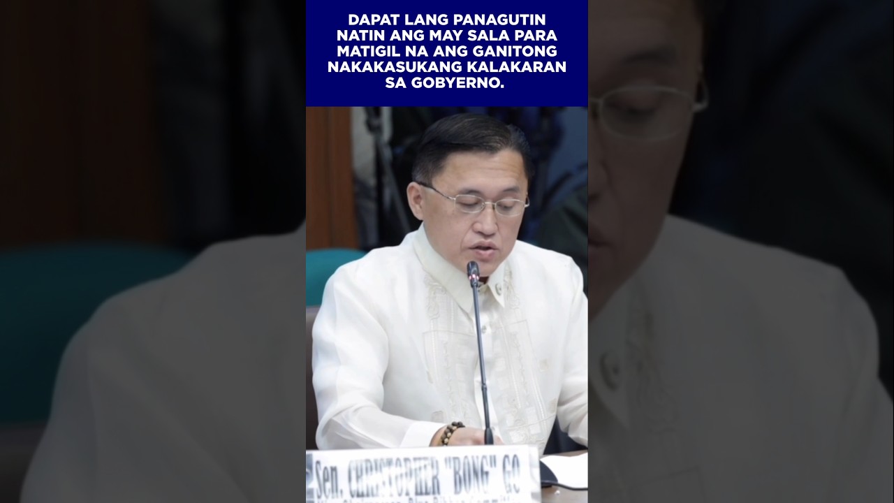 NAKAKASUKANG KALAKARAN -Sen. BONG GO