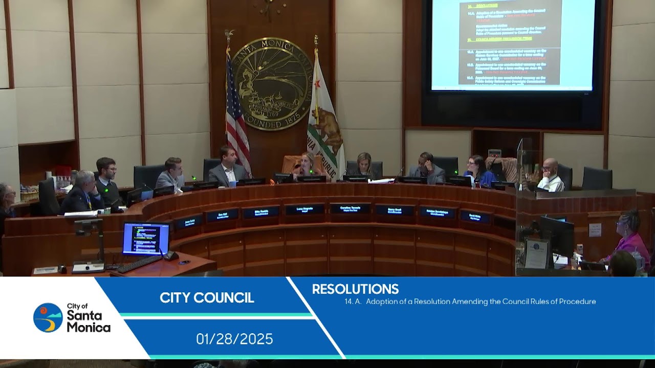 Santa Monica City Council Meeting January 28, 2025