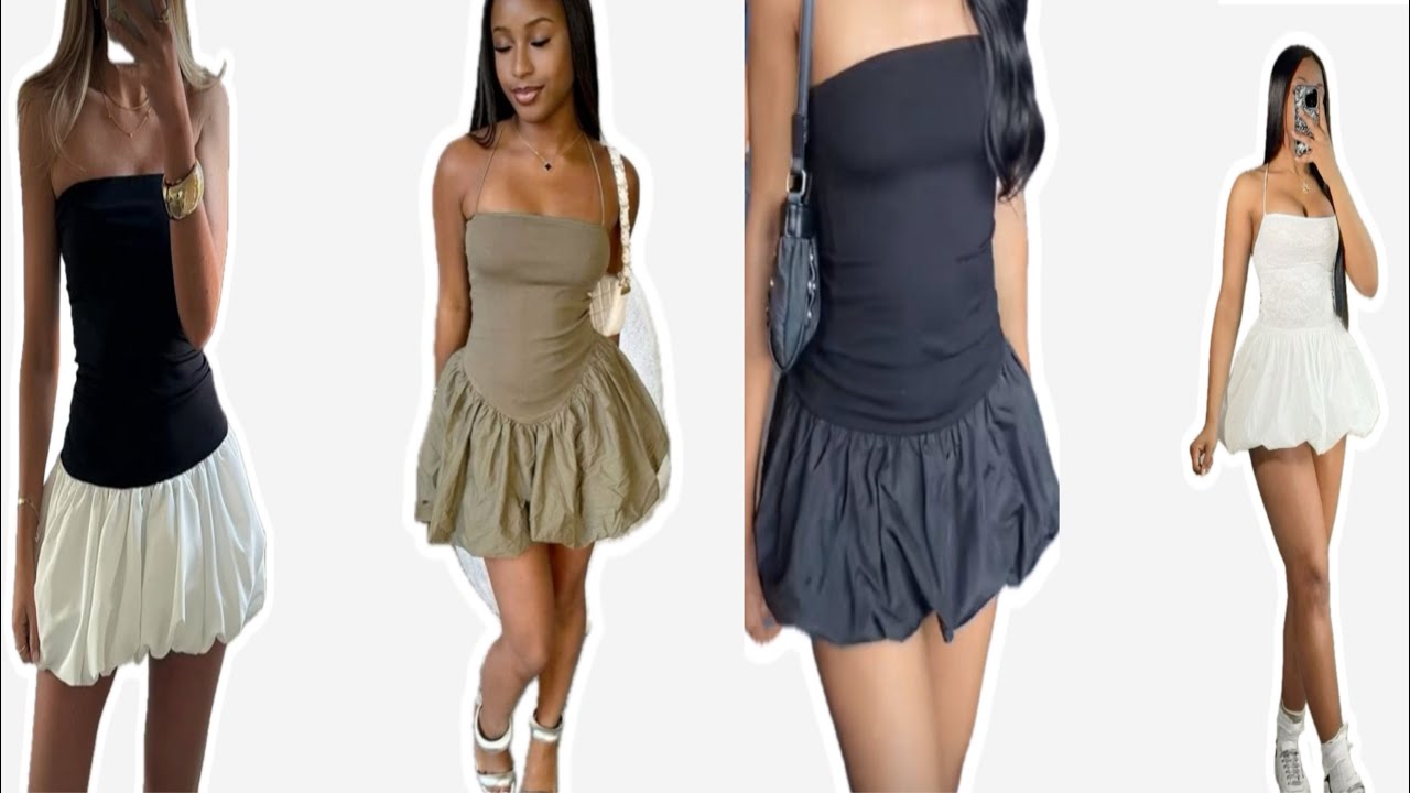 COMO HACER UN VESTIDO CON FALDA GLOBO #tendencia2024