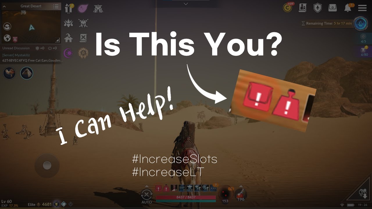 [CC] Как увеличить количество слотов инвентаря и LT | Black Desert Mobile