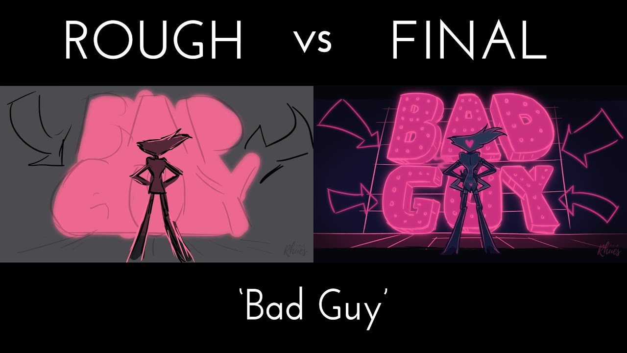 Rough vs Final - Bad Guy - Hazbin Hotel Fan Animatic
