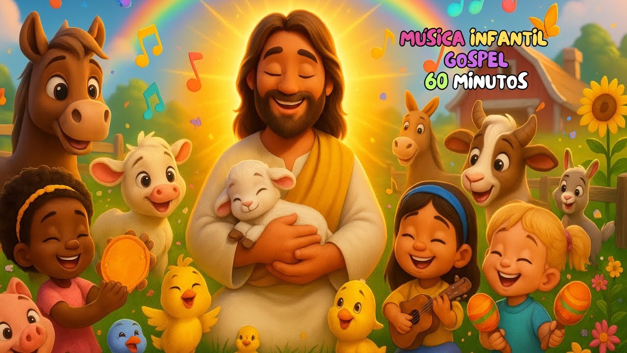 O Amor de Jesus na Fazendinha | 1 Hora de Louvor Infantil | B&iacute;blia Cantada para Crian&ccedil;as