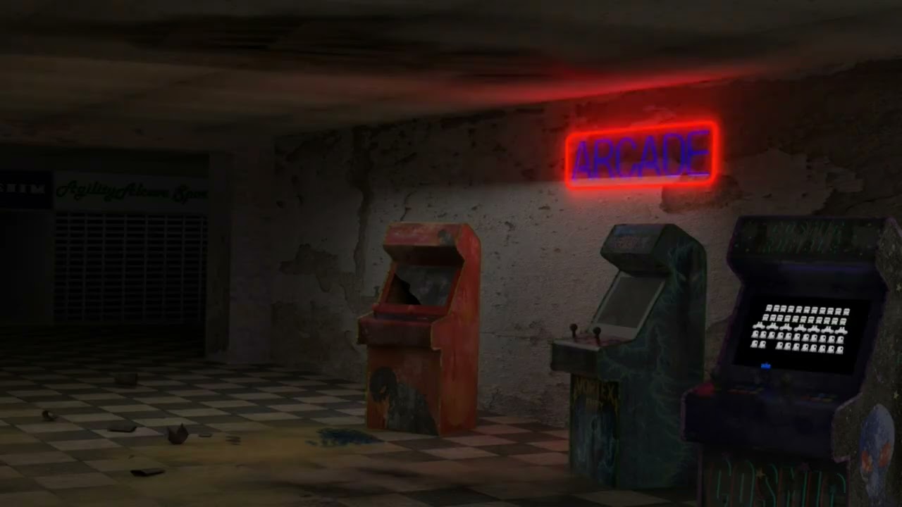 Abandoned 1980s Mall Arcade That Never Shut Down | Retro Liminal Ambience