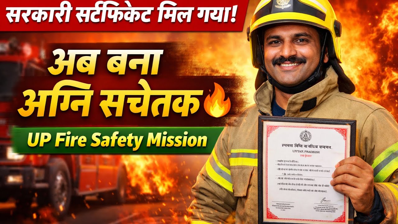 उत्तर प्रदेश अग्नि सचेतक सर्टिफ़िकेट आ गया 