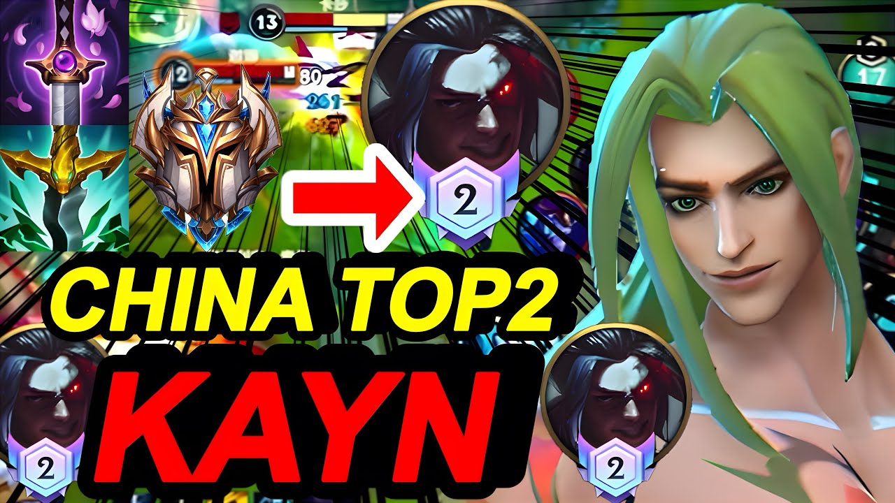 Wild Rift China Top2 Kayn Jungle - Challenger Rank Gameplay - Build Rune - One Shot Best Build