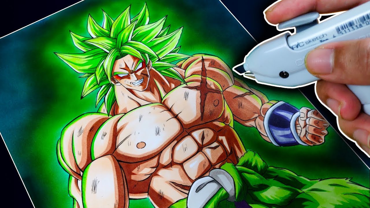 EPIC Broly Drawing with Copic Airbrush - Tolgart VS Aayush Pencilart Drawing Battle