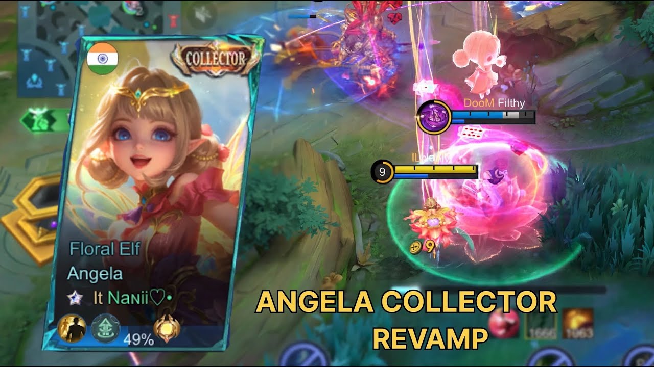 FINALLY Angela Collector REVAMP is HERE 🎀||Floral Elf New Effects Gameplay💓 | MLBB