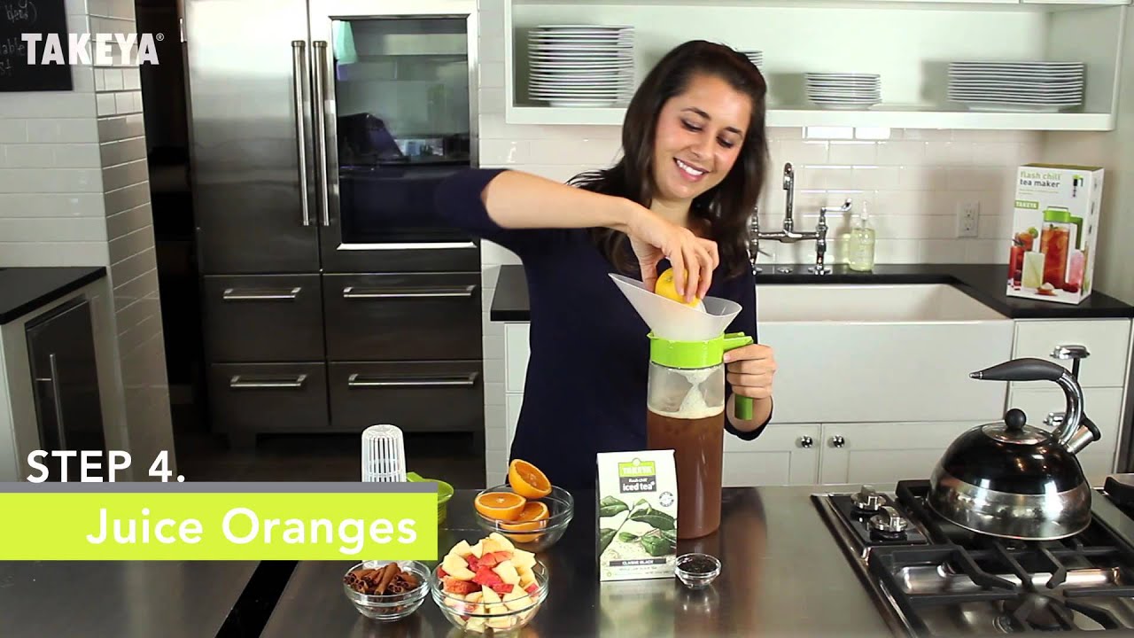 Takeya Iced Tea Recipe How-To: Classic Black iced tea infused with Apple, Cinnamon & Orange