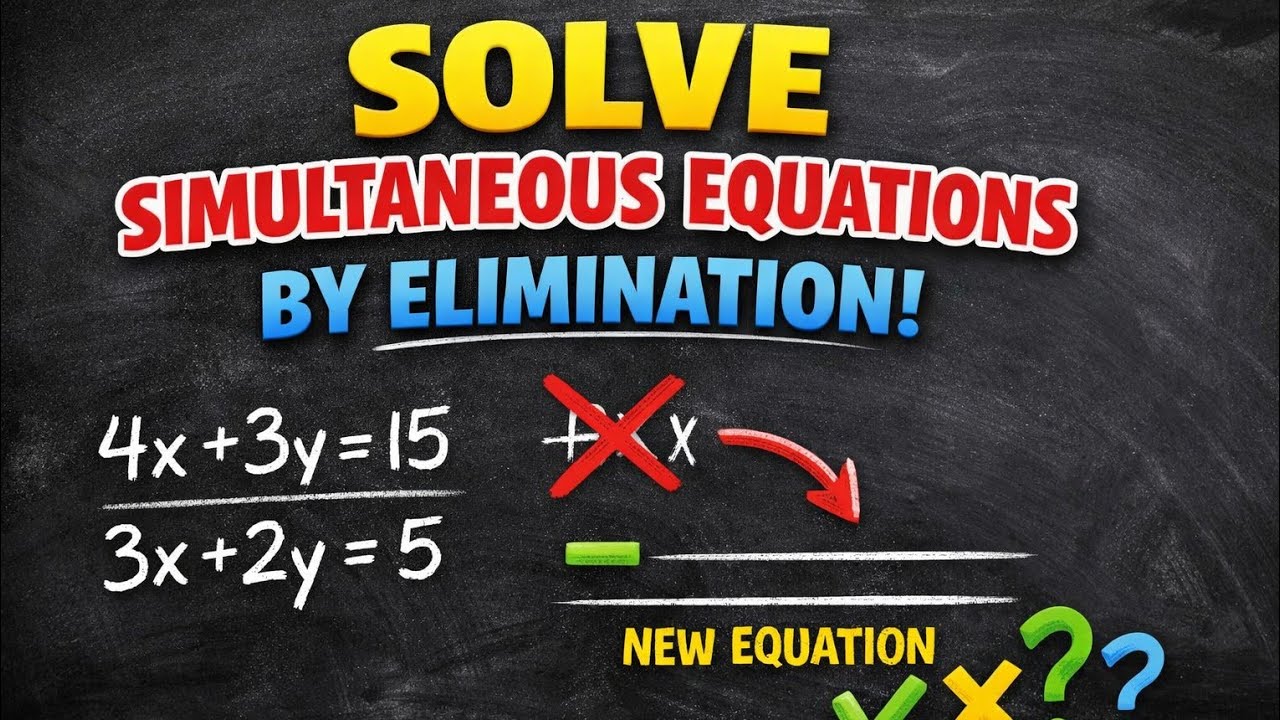 How to solve Simultaneous Linear Equation By Elimination /algebra